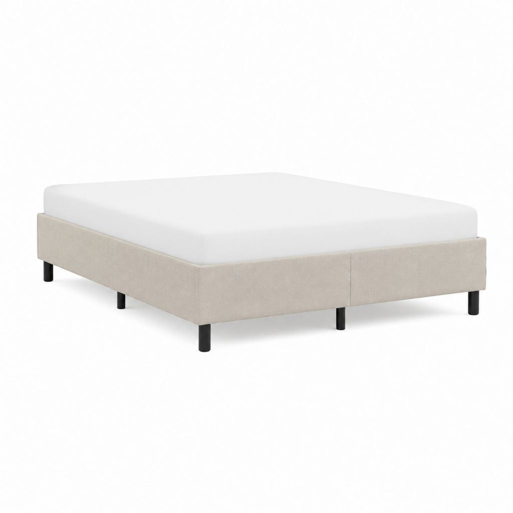 Polsterbett Bettgestell Beige Polyester Rechteckig 160 x 200 cm