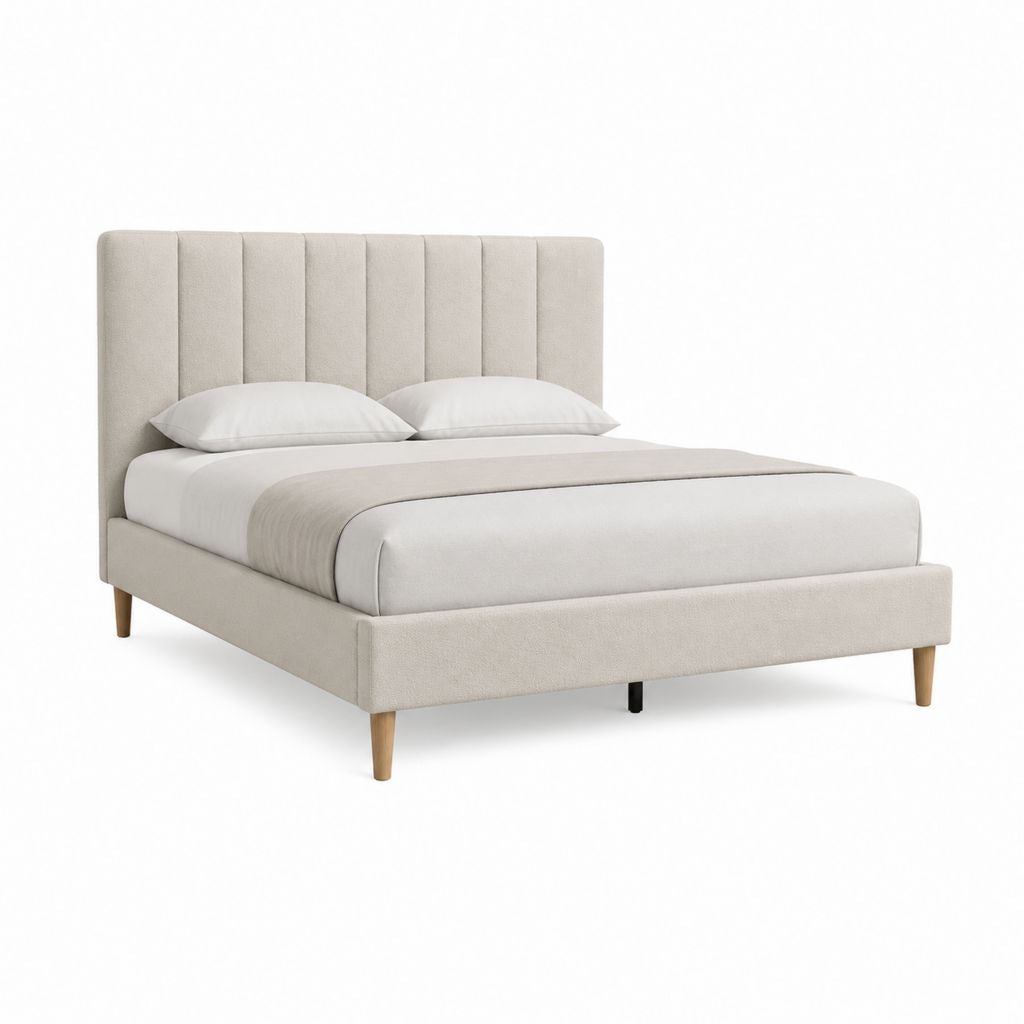 Polsterbett Doppelbett Beige Polyester Rechteckig 160 x 200 cm